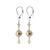 Sterling Silver Dangle Earrings with Faux Pearl and Austrian Crystals