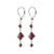 Handmade 925 Sterling Silver Leverback Dangle Earrings with 7mm and 3mm Bicone Austrian Crystals