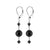 Sterling Silver Dangle Earrings with Faux Pearl and Austrian Crystals