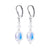 Handmade 925 Sterling Silver Austrian Crystal Dangle Earrings with Leverback