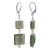 Handmade 925 Sterling Silver Leverback Drop Earrings with Square Shaped Multifaceted Austrian Crystals for a Sparkling Finish