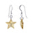 Handmade 925 Sterling Silver Drop Earrings with Austrian Crystal Star