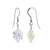 Handmade 925 Sterling Silver Flower Shape Drop Earrings with Austrian Crystal