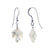 Handmade 925 Sterling Silver Flower Shape Drop Earrings with Austrian Crystal