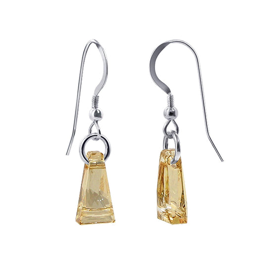 925 Sterling Silver Dangle Earrings with Austrian Crystals