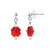 Handmade 925 Sterling Silver Flower Shape Drop Earrings with Austrian Crystals