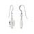 Handmade 925 Sterling Silver Drop Earrings with Square and Bicone Austrian Crystals