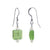 Handmade 925 Sterling Silver Drop Earrings with Square and Bicone Austrian Crystals