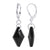 Handmade 925 Sterling Silver Drop Earrings with Diamond Shape Austrian Crystal