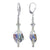 Handmade 925 Sterling Silver Dangle Earrings with 14mm Geometric Austrian Crystal