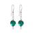 Handmade 925 Sterling Silver Drop Earrings with Round and Bicone Multifaceted Austrian Crystals