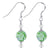 Handmade 925 Sterling Silver Drop Earrings with Round and Bicone Multifaceted Austrian Crystals