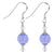 Handmade 925 Sterling Silver Drop Earrings with Round and Bicone Multifaceted Austrian Crystals