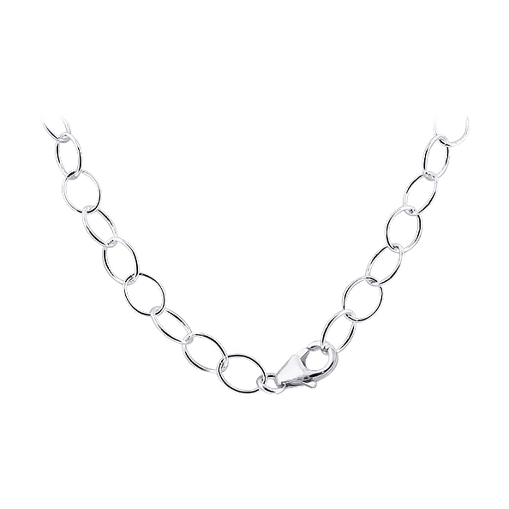 Round Vitrail Crystal .925 Sterling Silver Necklace