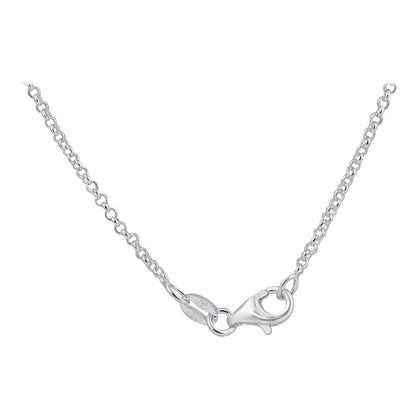 White Simulated Austrian Pearl 925 Sterling Silver Necklace - Gem Avenue