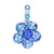 Austrian Crystal 1 x 0.7 Inch Floral Charm Pendant