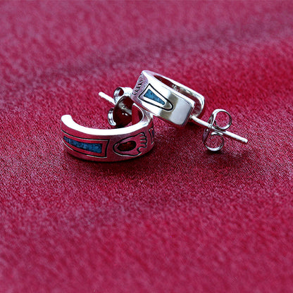 .925 Sterling Silver Southwestern Style Stud Earrings