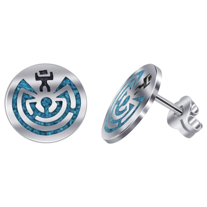 .925 Sterling Silver Southwestern Style Stud Earrings