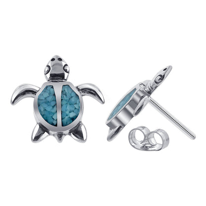 .925 Sterling Silver Southwestern Style Stud Earrings
