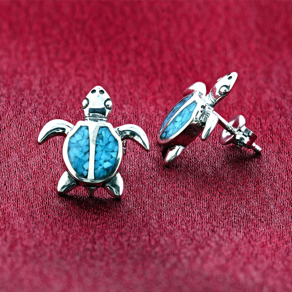 .925 Sterling Silver Southwestern Style Stud Earrings