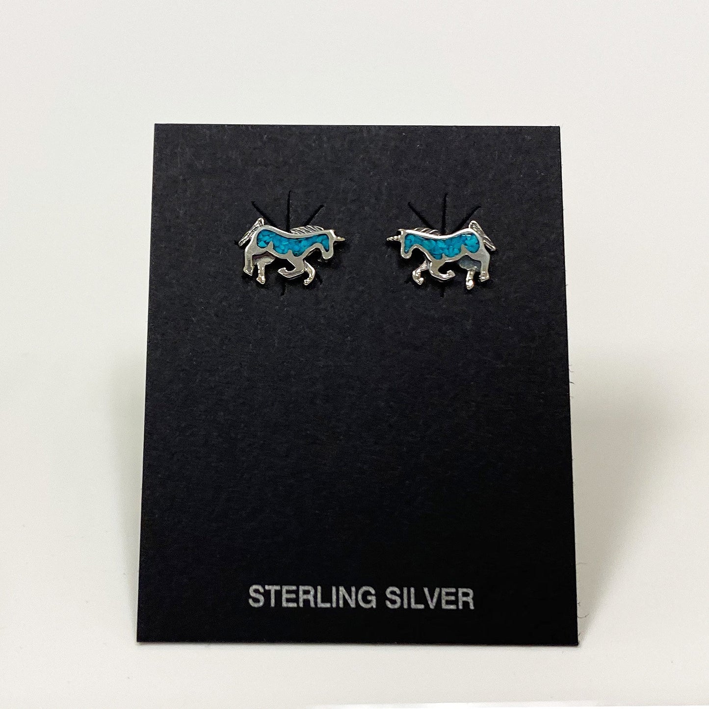 .925 Sterling Silver Southwestern Style Stud Earrings