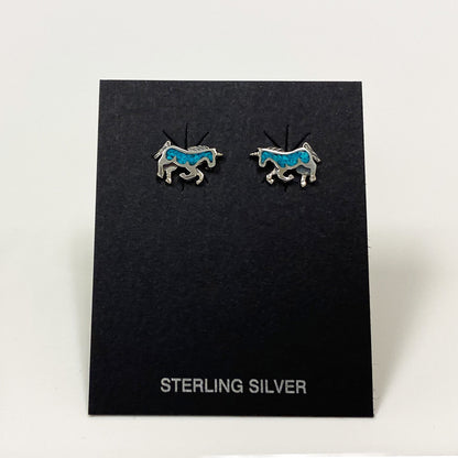 .925 Sterling Silver Southwestern Style Stud Earrings