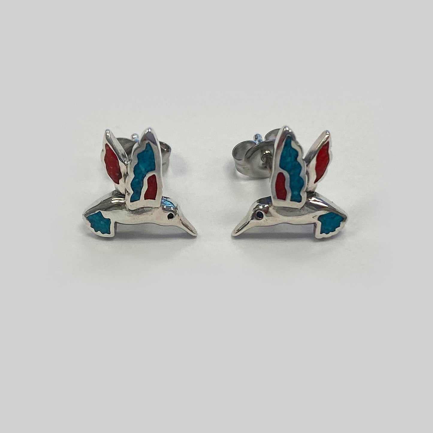 .925 Sterling Silver Southwestern Style Stud Earrings