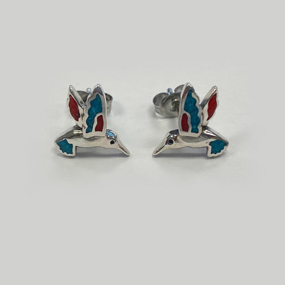 .925 Sterling Silver Southwestern Style Stud Earrings