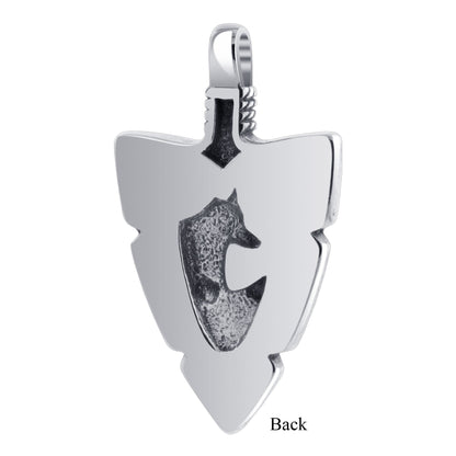 Blue Turquoise Southwestern Style Wolf Paw Claw 925 Sterling Silver Pendant - Gem Avenue