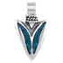 Turquoise Gemstone Southwestern Style Sterling Silver Pendant