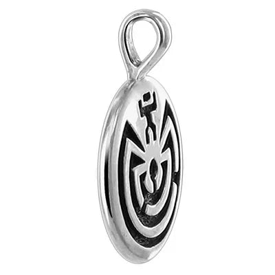 16mm Southwestern Oxidized .925 Sterling Silver Pendant Charm