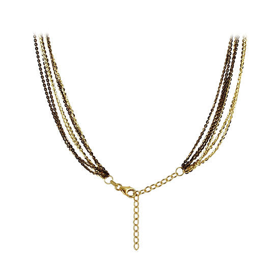 Italian .925 Sterling Silver Omega Six Chain Adjustable Necklace