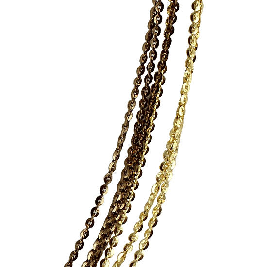 Italian .925 Sterling Silver Omega Six Chain Adjustable Necklace
