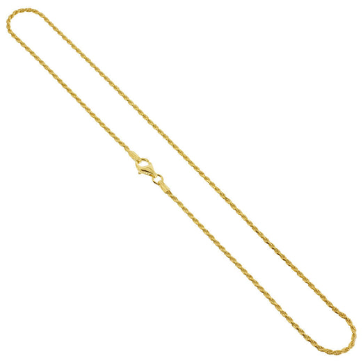 5mm Rope 14K Gold Vermeil Over Solid 925 Sterling Silver Chain Necklac –  Daniel J