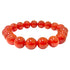 Carnelian 10mm Round Bead Unisex Handmade Stretch Bracelet