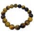 Handmade 10mm Round Stretch Tiger Eye Bead Unisex Bracelet