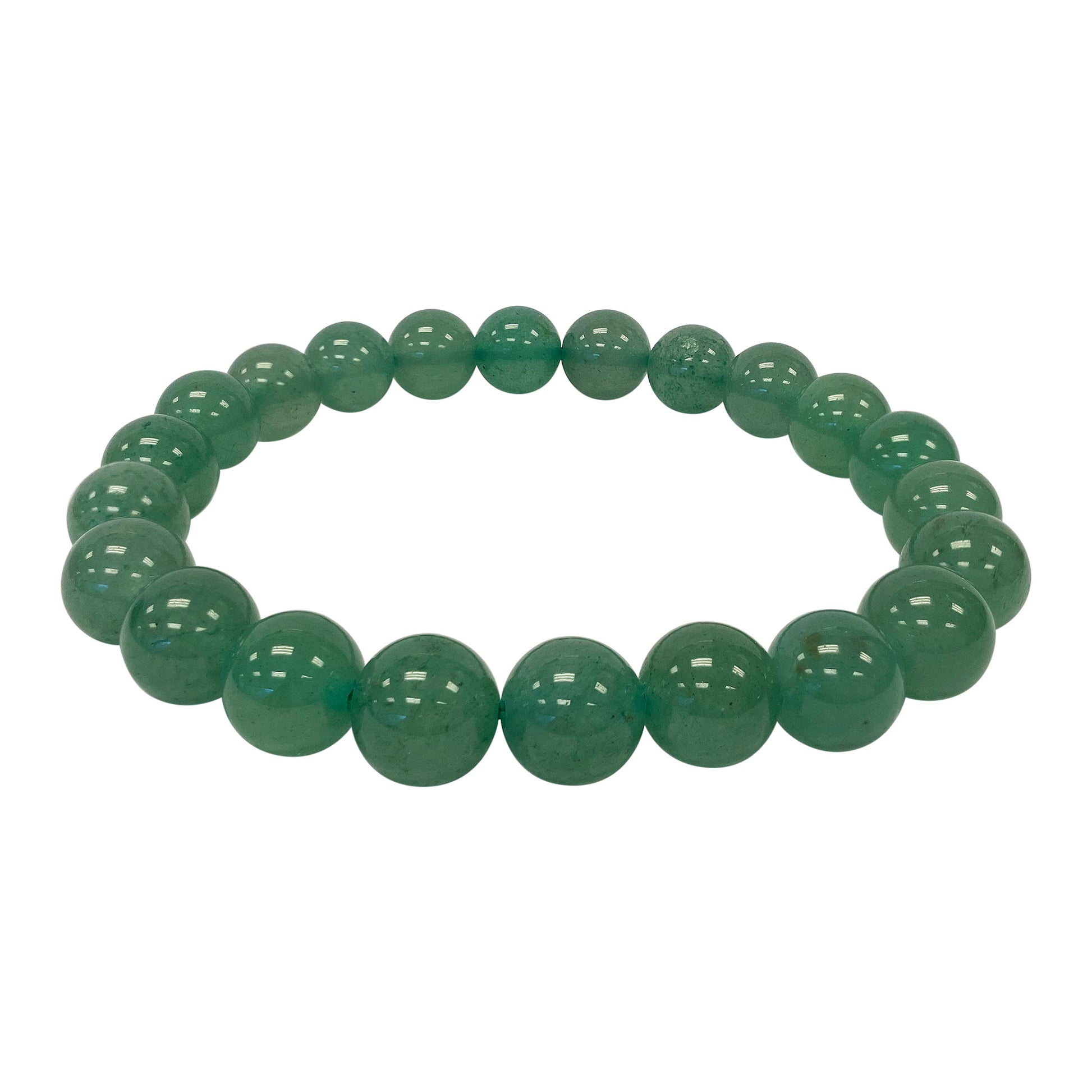 Green Aventurine Beads Unisex Handmade Stretch Bracelet - Gem Avenue