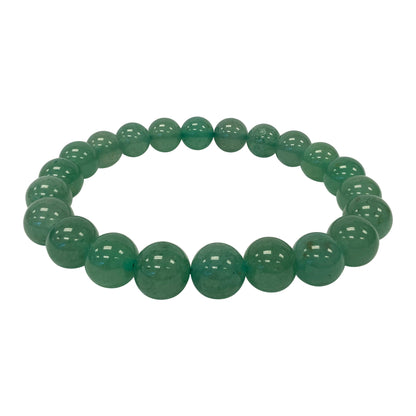 Green Aventurine Beads Unisex Handmade Stretch Bracelet - Gem Avenue