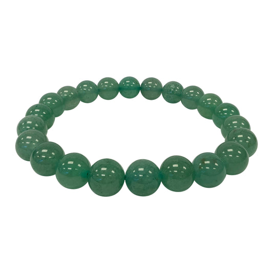 Green Aventurine Beads Unisex Handmade Stretch Bracelet - Gem Avenue