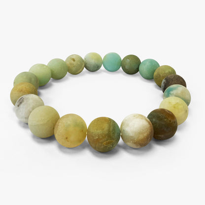 Amazonite Bead Unisex Stretch Bracelet - Gem Avenue