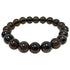 10mm Smoky Quartz Round Bead Unisex Handmade Stretch Bracelet