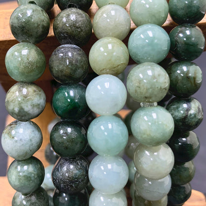 Jade Gemstone Bead Unisex Handmade Stretch Bracelet - Gem Avenue