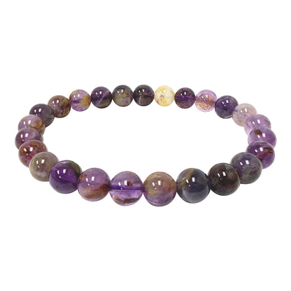 Natural Super Seven Gemstone Bead Handmade Stretch Unisex Bracelet - Gem Avenue