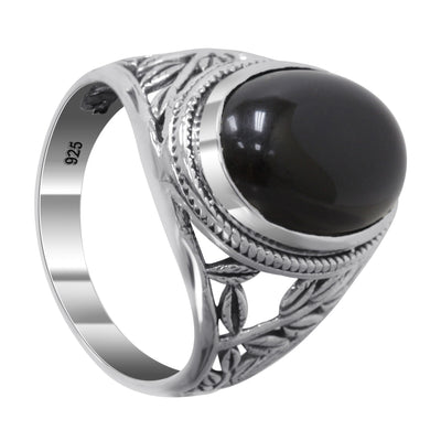 Black and Silver Ring