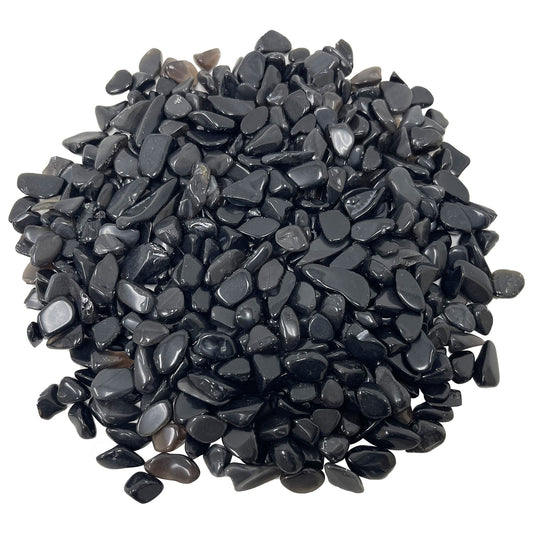 Black Obsidian Tumbled Chips - Gem Avenue