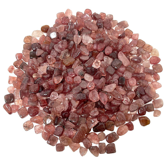 Strawberry Quartz Tumbled Chips - Gem Avenue