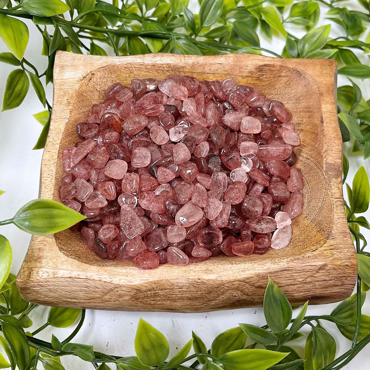 Strawberry Quartz Tumbled Chips - Gem Avenue