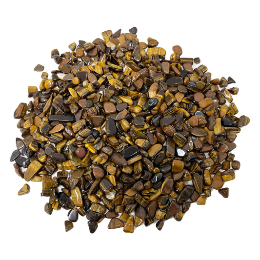 Tiger Eye Natural Tumbled Chips - Gem Avenue