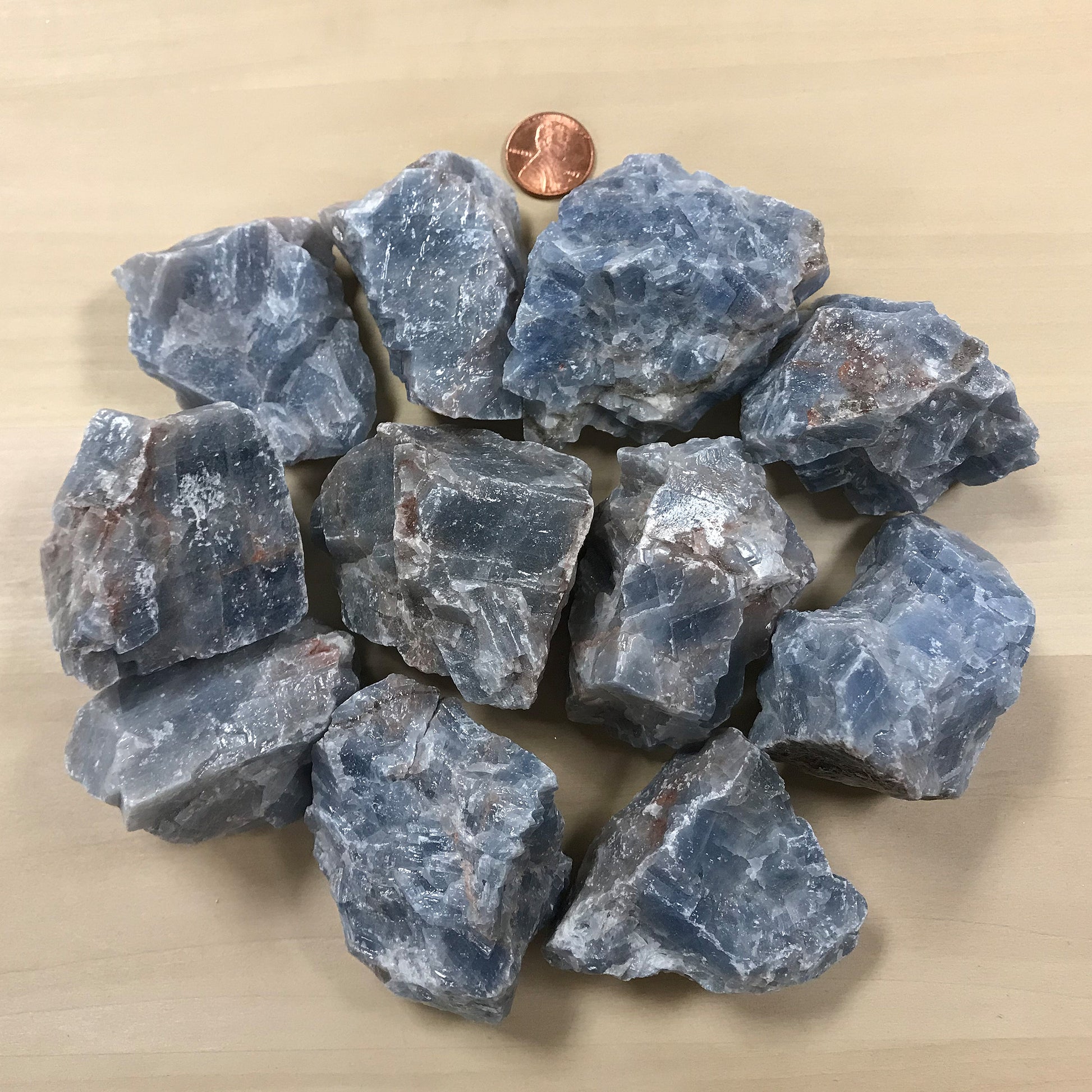 Natural Blue Calcite Raw Rough Crystal Gemstones - Gem Avenue