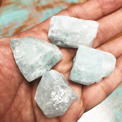 Natural Rough Raw Aquamarine Healing Crystal Gemstone - Gem Avenue